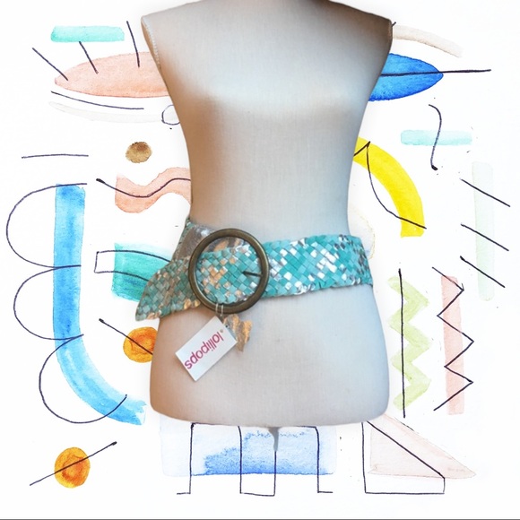 COPY - Lollipops Paris leather breaded belt - Picture 1 of 5